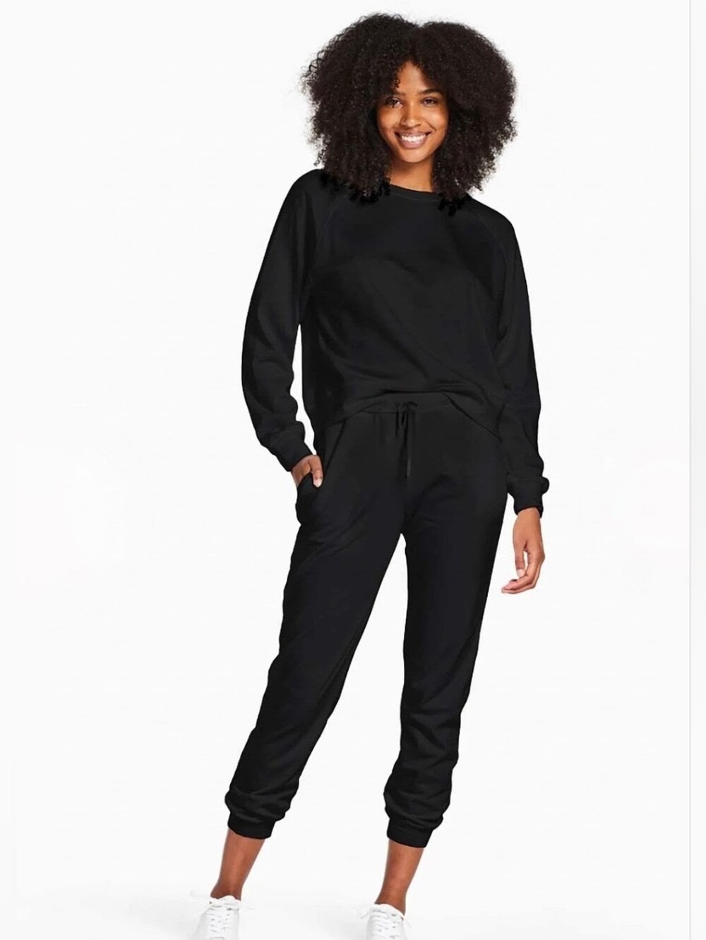 Vitamin A Black Soft Velvet Jogger Pants